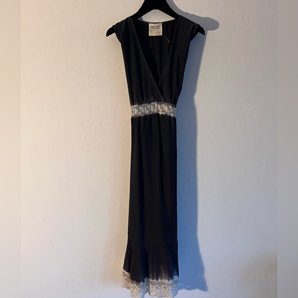 Vintage Italian dip-dye silk and lace dress Prive 45